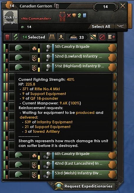 Hearts of Iron IV - select "Reinforce the Empire"